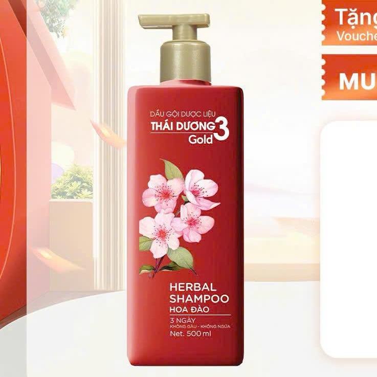 [Sale tháng 3] 01 Dầu gội Thái Dương 3 hương Hoa Đào 500ml tặng 01 Dầu xả Thái Dương 3 hương Hoa Sen 200ml Gội Đầu Nữ