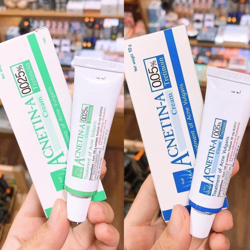 Kem Tretinoin Acnetin A Thái Lan Dưỡng Da Mụn, Chấm Mụn Hỗ Trợ Chống Lão Hoá Da 0,025 và 0,05