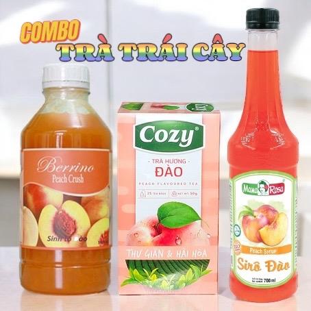 COMBO TRÀ TRÁI CÂY nhiều vị, có hướng dẫn công thức ONLINE FREE chuẩn quán, đào , dâu, Vq , dưa lưới