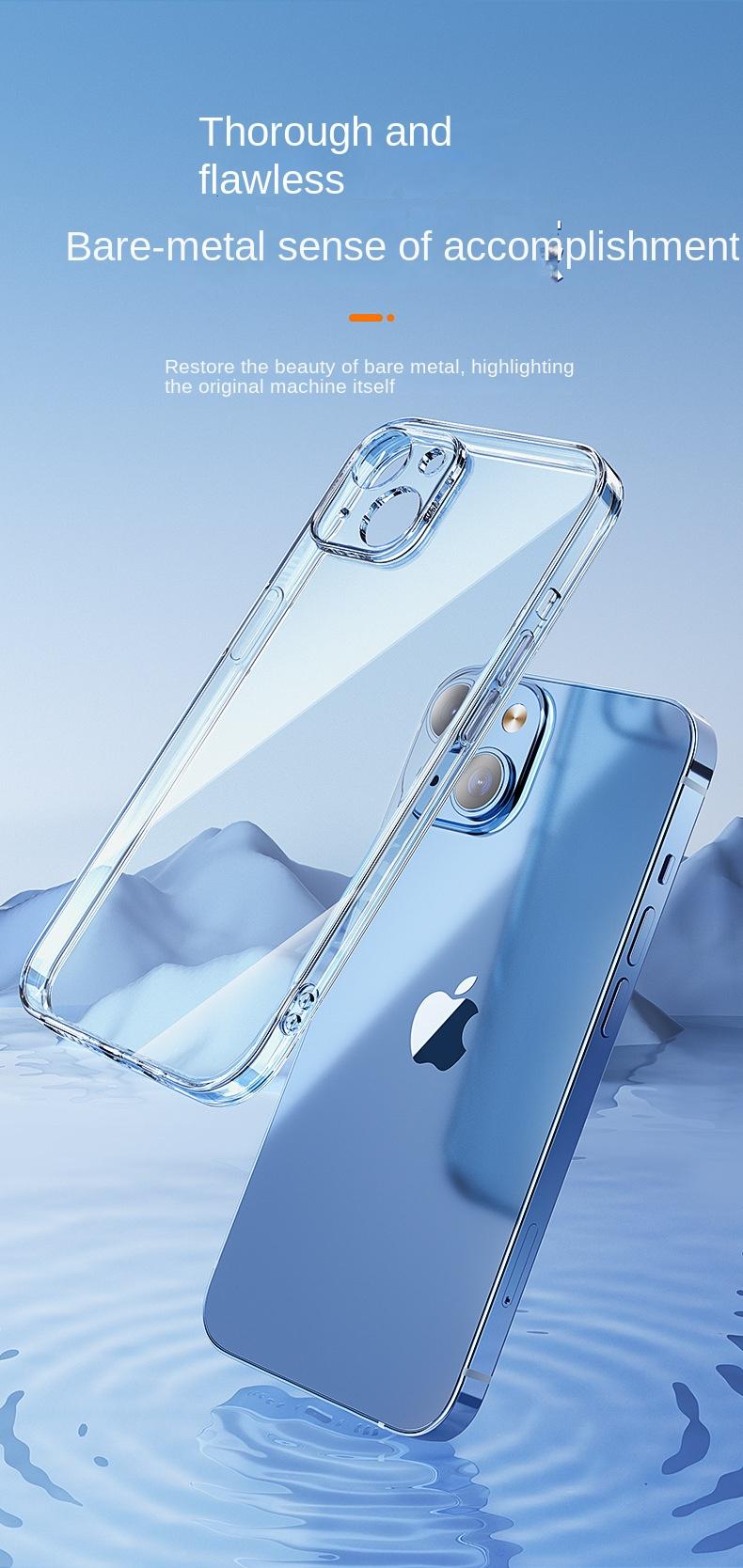 Product Introduction of Apple 16/15/14/13/12/11/X Phone Case Iphone15pro Transparent Soft Case 14pro Four-Corner Drop-Resistant Ultra-Thin 13pro12 Protective Case Drop-Resistant 5