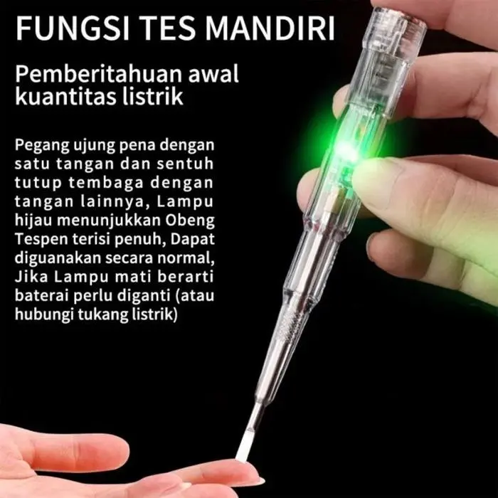 Tespen Testpen Test Pen Tes Pen 2 Dual LED Obeng Tester Arus Listrik 5