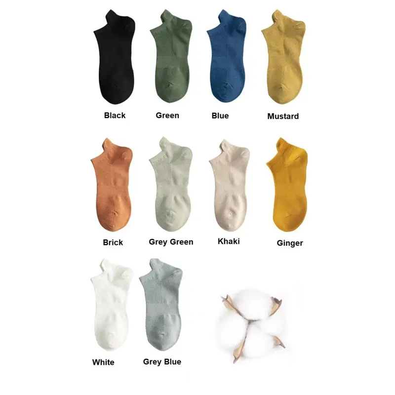 Kk109 Kaos Kaki Pendek Pria Colorful Big Size Men Socks 3