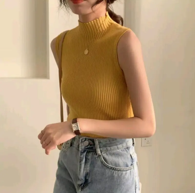BEST SELLER - BAJU ATASAN RIB CLARESTA KNIT LEHER TINGGI UKURAN (S/L/XL) - BAJU RAJUT WANITA TANPA LENGAN - MANSET LEKBONG - INNER MANSET DALEMAN HIJAB - MANSET PREMIUM / MANSET TERMURAH 1
