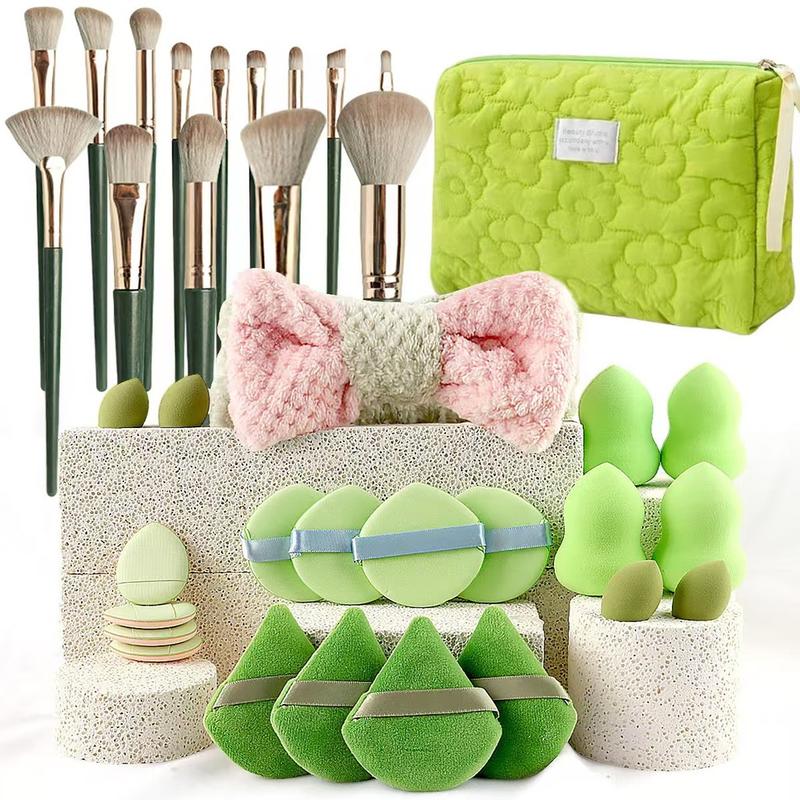 Bộ Dụng Cụ Trang Điểm, Trọn Bộ Mút Trang Điểm Và Phấn Phủ, Lông Mịn, Cọ Trang Điểm, Cọ Phấn Mắt, Cọ Phấn Đánh, Dành Cho Phụ Nữ, Dụng Cụ Mỹ Phẩm