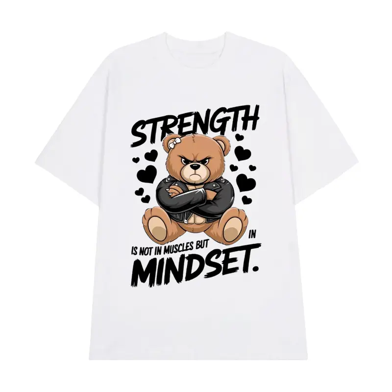 Áo Thun Papilia Teddy Power - Gấu Papilia sức mạnh Form rộng unisex nam nữ cổ tròn chất vải cotton 2c thoáng mát PP02 2