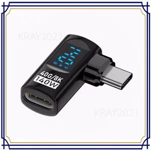 OTG USB Type C 4.0 Female to Male Adaptor LED 40Gbps 140W HP687