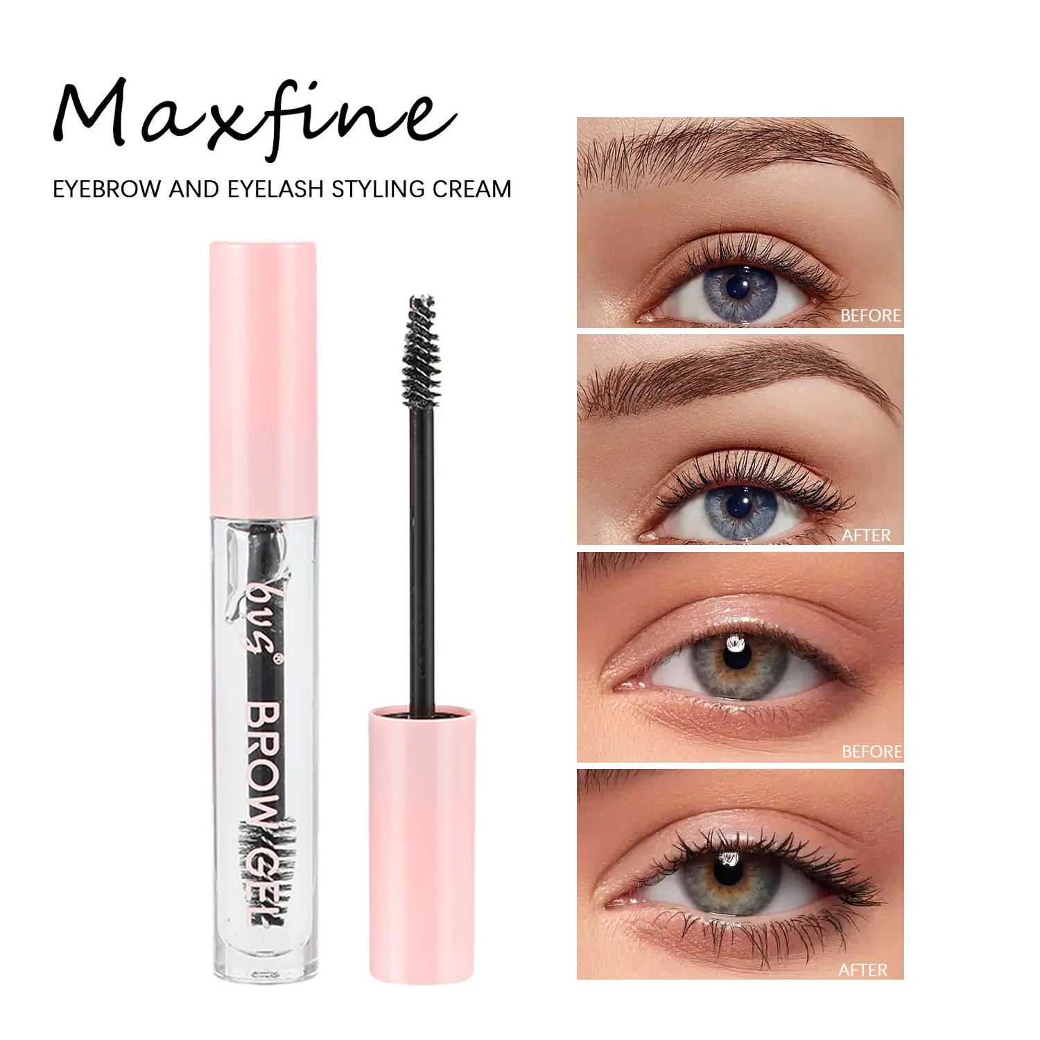 Mascara Trong Suốt, Kéo Dài Và Nâng Mi, Kem Lót, Không Thấm Nước Và Chống Mồ Hôi, Thích Hợp Để Kéo Dài Mi