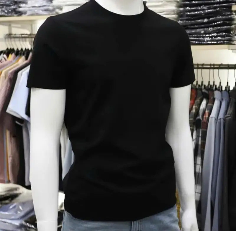 Áo thun nam cổ tròn phông trơn cộc tay mẫu mới combo quần short - Menswear 1