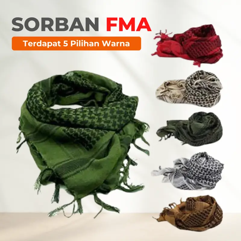 Shemagh FMA Army - Sorban Syal Tactical Selendang palid 0