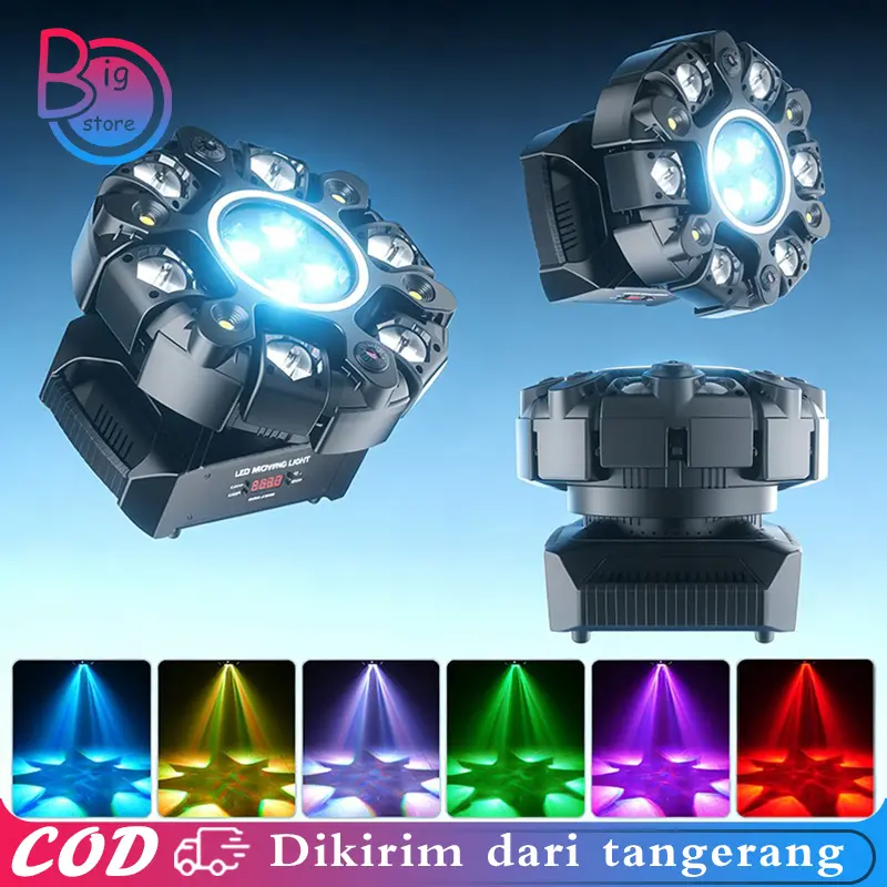 Beam Moving Head Lampu 200W 4 In 1 SixBee Eye Pro Laser RGBW LED Untuk Panggung Event DJ Club Wedding