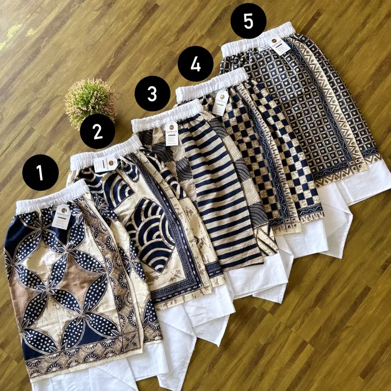 Kamben anak cowok jadi dan setengah jadi batik indigo semi tulis 0