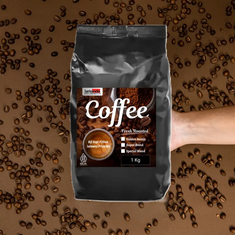 Biji Kopi Coffee Beans PREMIUM Sulawesi Pride Mix Arabica Robusta - LARISINDO
