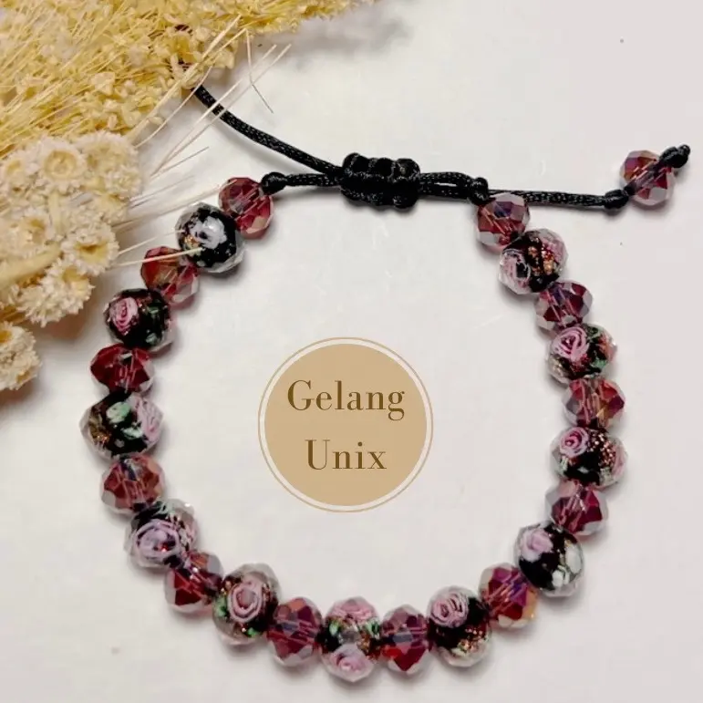 Gelang kristal premium tali serut