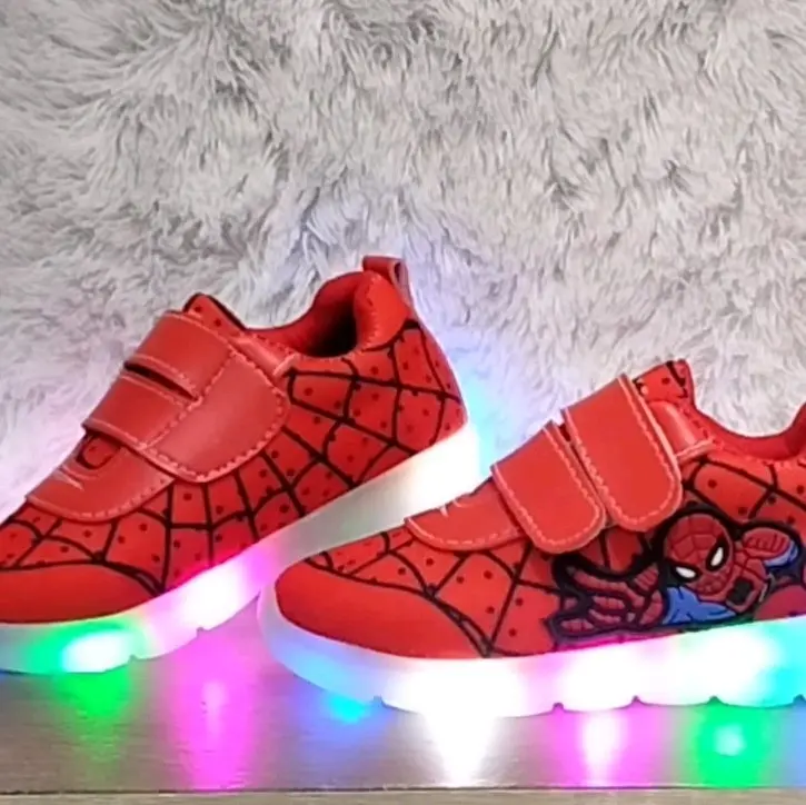 SEPATU SNEAKER LED spiderman anak laki-laki terbaru 6