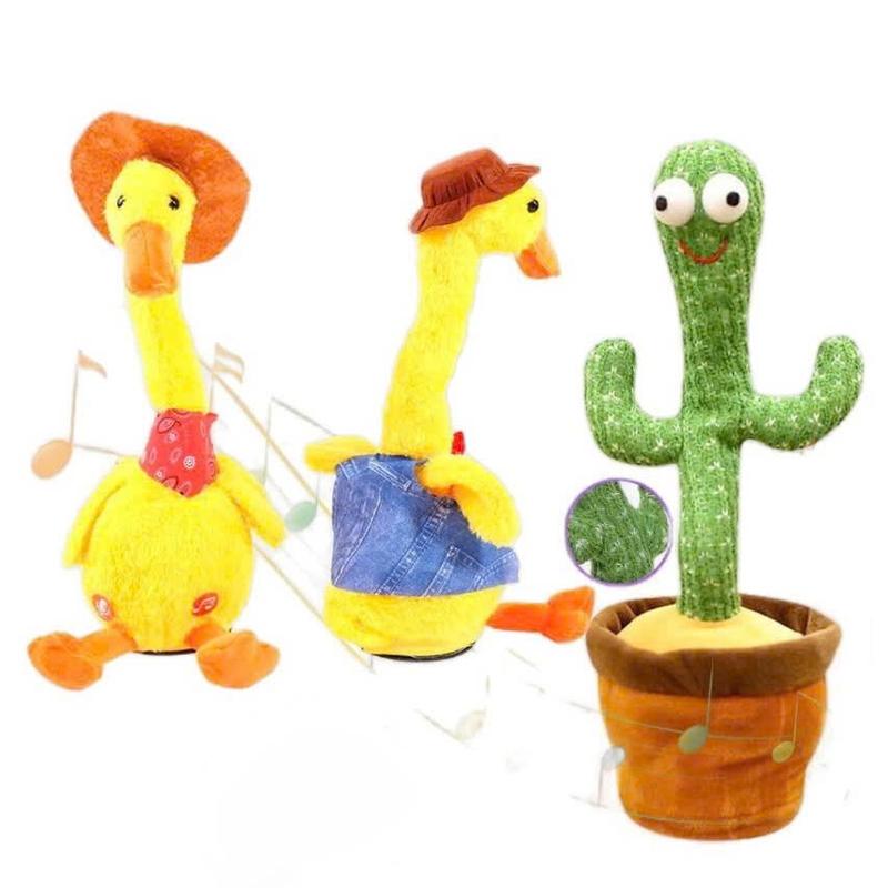  Đồ chơi vịt nhại giọng nói xương rồng nhảy múa thông minh đồ chơi nhồi bông biết hát cho bé 