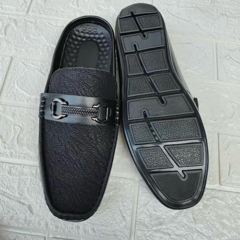 Giày sục da nam đế mềm có hạt matxa cực êm chân,giày hở gót,giày dự tiệc  Shoes Cao Su S1 DéP 6