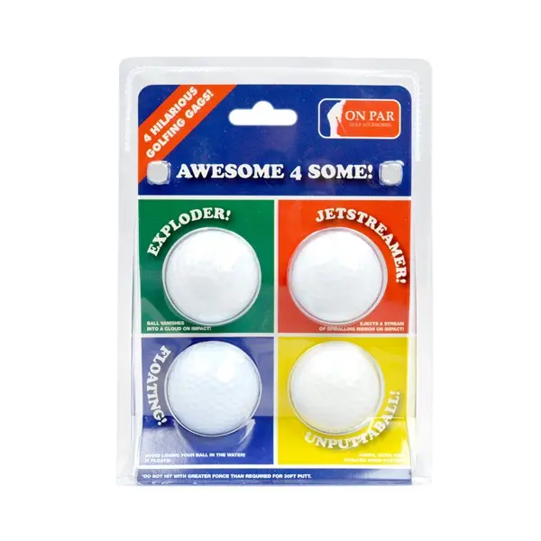 On Par Joke Golf Balls (Pack of 4) Perfect Fathers Day Gift!