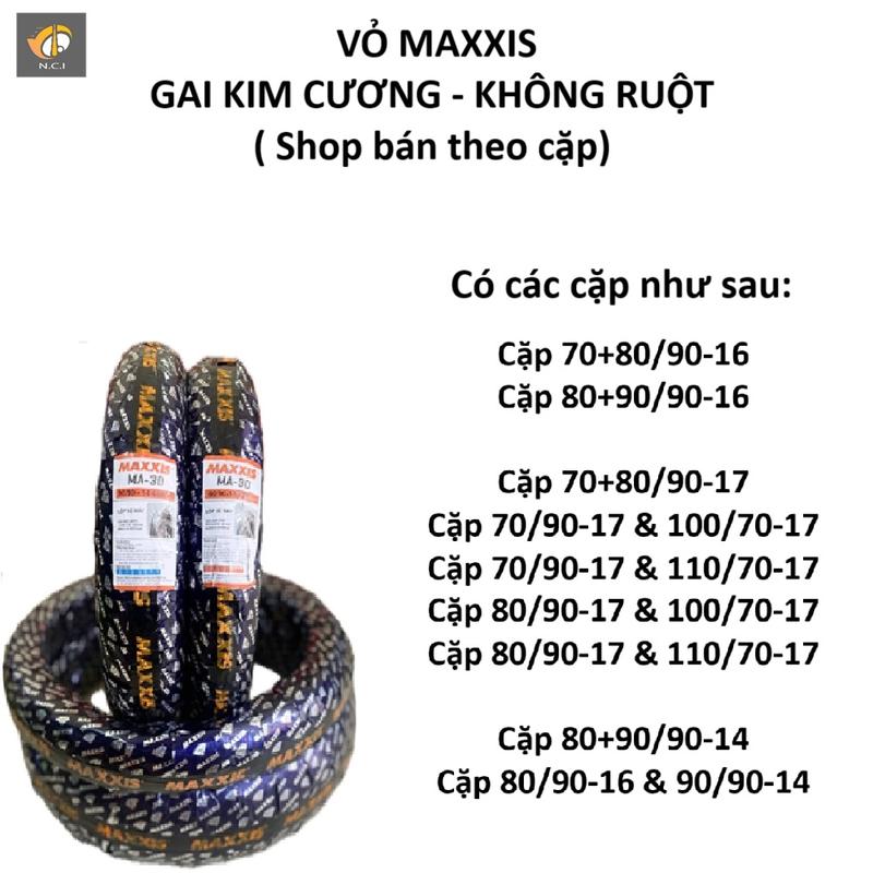 Các cặp vỏ xe MAXXIS MA3D (kim cương) không ruột cho các loại xe số, ex, winner, ab, vision, click, vario, nouvo, hayate Phụ Tùng Phụ Kiện
