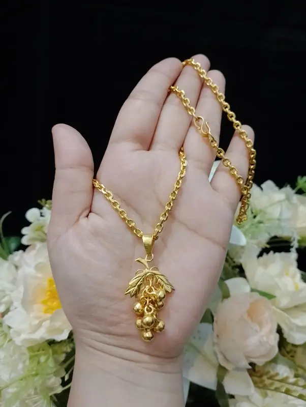 Kalung Anggur Daun Super Cantik Aksesoris Elegan 0