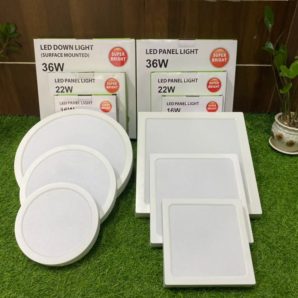 Đèn Led Ốp Nổi Tròn, Vuông Công Suất 16w 22w 36w, Đèn Trần Trang Trí Phòng Khách, Bảo Hành 1 Năm Đổi Mới