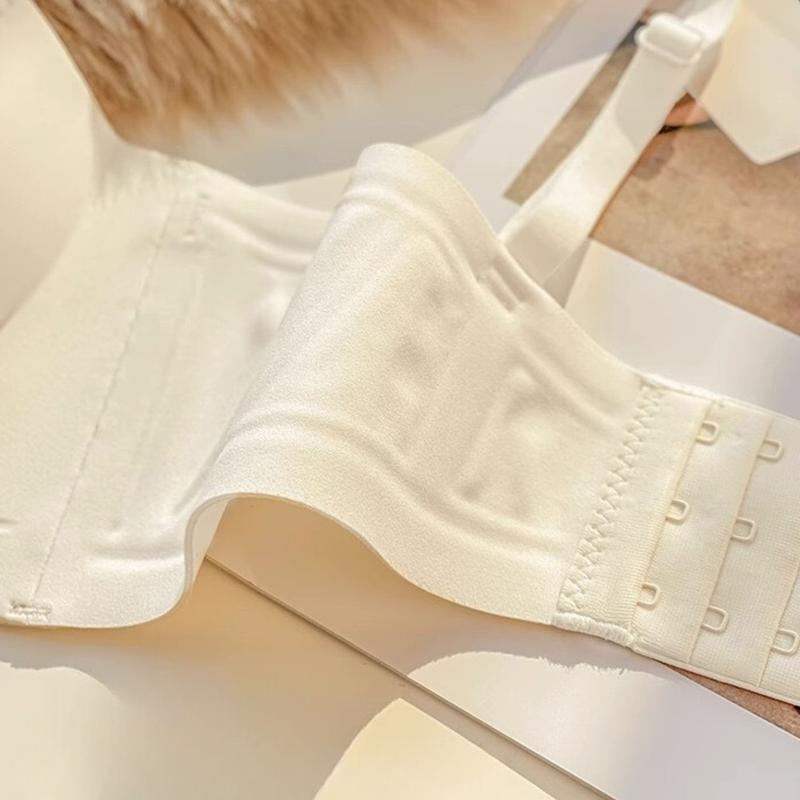 Product Introduction of [Áo Lùi Size] A38 Áo Lót Nữ Nâng Độn Vòng 1 Không Gọng Tạo Khe, Bra Nữ Chất Su Đúc Cao Cấp Không Gọng Không Gọng Không Đường May Thoáng Mat AMYBRA  Women tạo khe  Kem Nhung Tua Rua 17