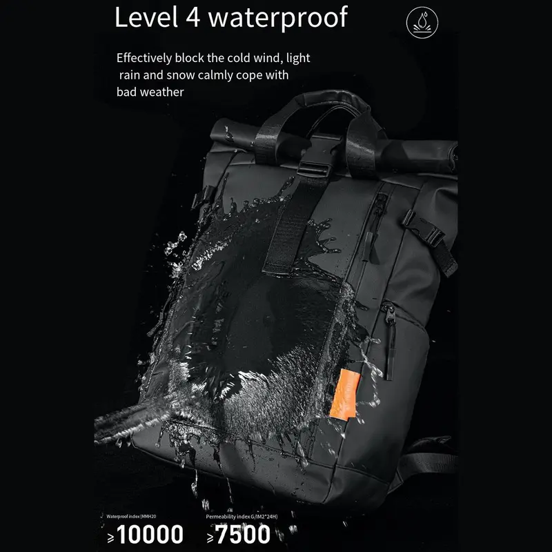 Large Capacity Foldable Backpack, Waterproof Zipper Backpack, Outdoor Travel Backpack, Unisex Sports Backpack for All Seasons 4