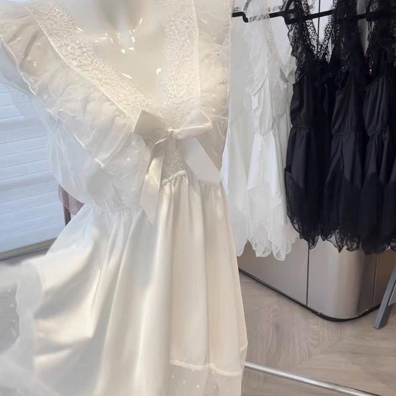 [ĐN05] - Váy Ngủ Xinh Phối Ren Mềm Mại 3