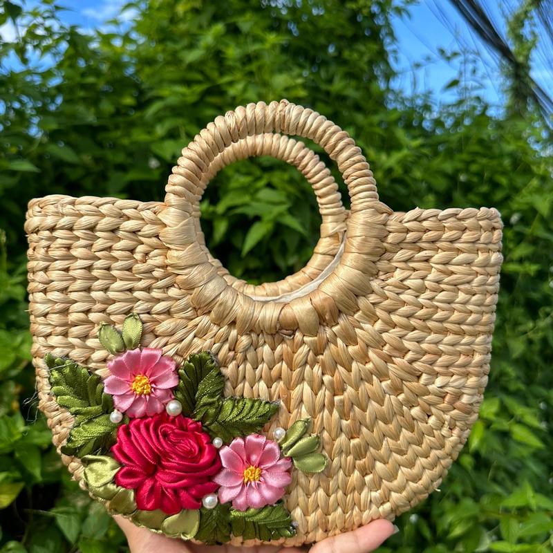 Túi lục bình hoa ruy băng đỏ 26cm xinh sắn cao cấp