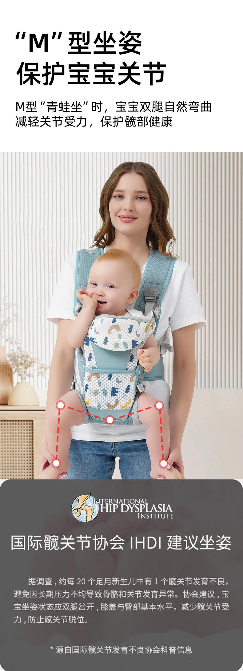 Product Introduction of In Stock Baby Outing Strap in Stock Baby Outing Strap Baby Strap Children Go out Dual-Use Summer Thin Four Seasons Free Hands Simple Breathable Backpack 2