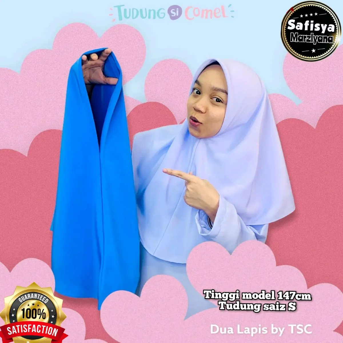 Tudung dua lapis kashibo Original tudungsicomel Hitam Sekolah Clothing Jilbab Putih