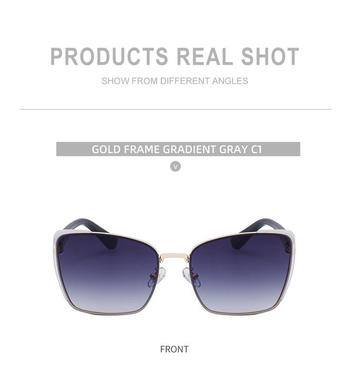 Product Introduction of 2024 New Cats' Eye Sunglasses Women's High Sense Sun-Resistant Sunglasses Personality All-Match Glasses 13