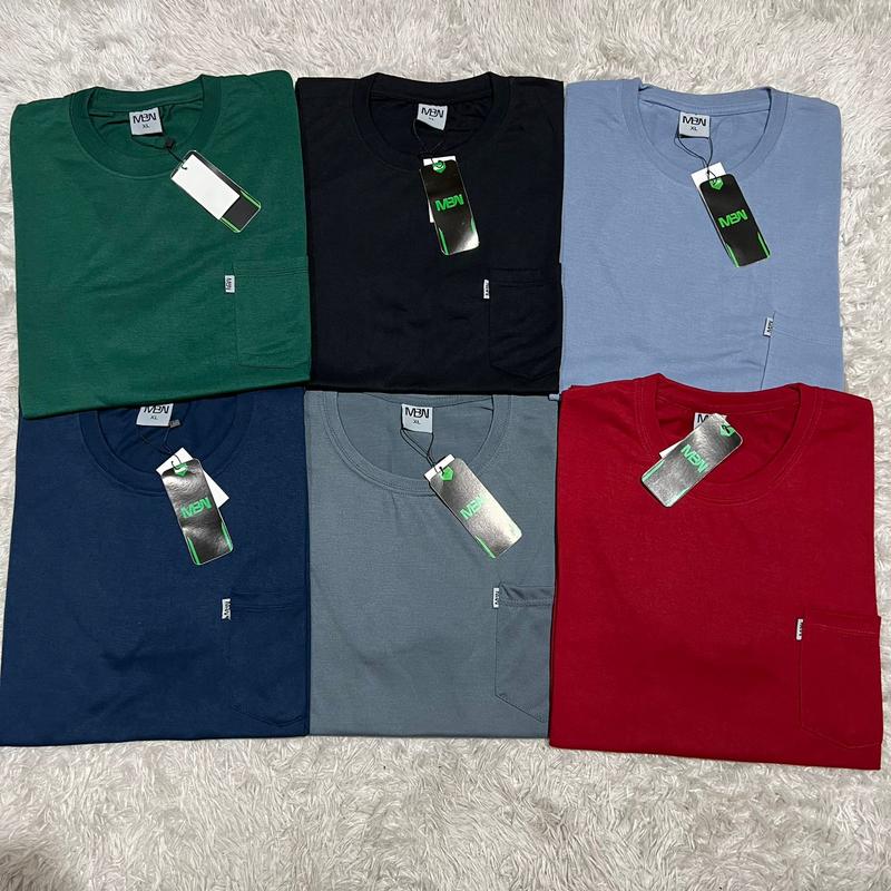 (Paket isi 4 Pcs) Kaos Pocket Saku MBN Pria Wanita Fashion Army Cream Distro Hitam Katun 9
