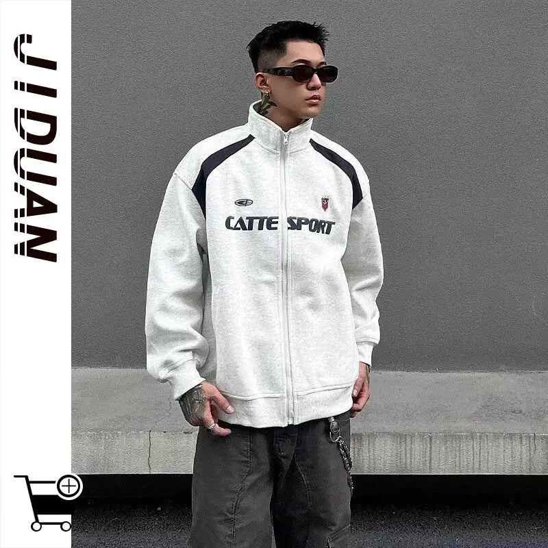 Áo Cardigan In Chữ, Cổ Chân Đế Áo Len, Dành Cho Nam Và Nữ, Phong Cách Mùa Thu, Dễ Phối Đồ Dáng Rộng Rãi, Thương Hiệu Thời Trang Cổ Điển Mỹ, Có Họa Tiết Chữ Cái, Thích Hợp Cho Các Cặp Đôi, Vận Chuyển