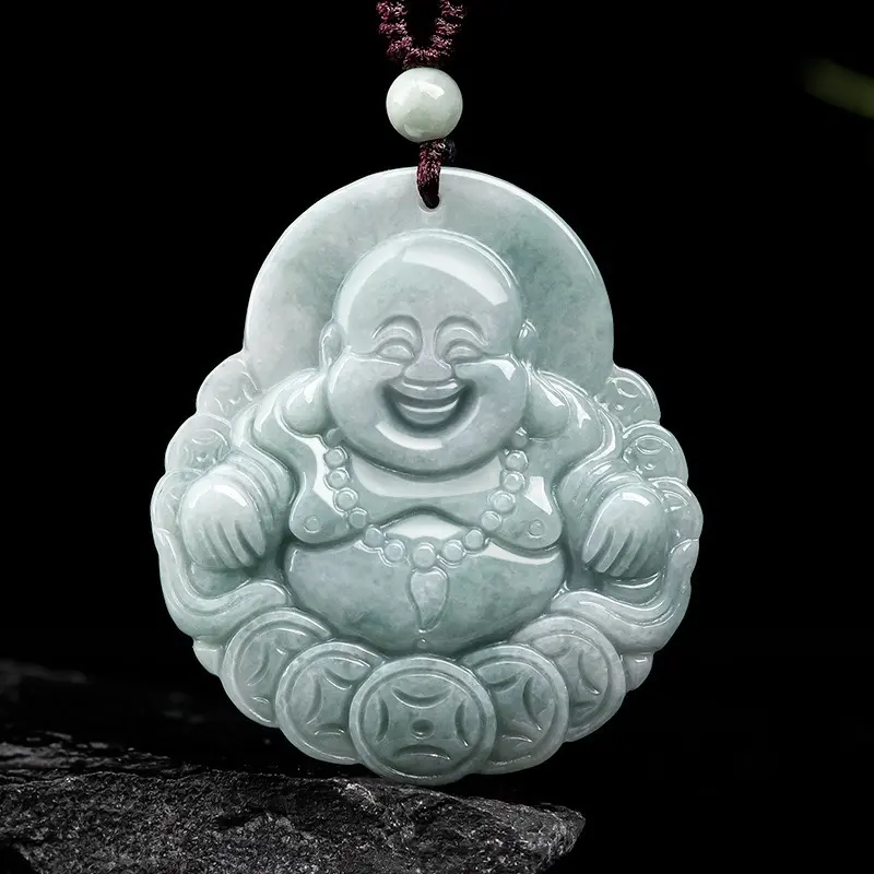 mặt dây chuyền phật di lạc ngọc cẩm thạch jadete A đa dạng mẫu mã Handmade Nam Hoa