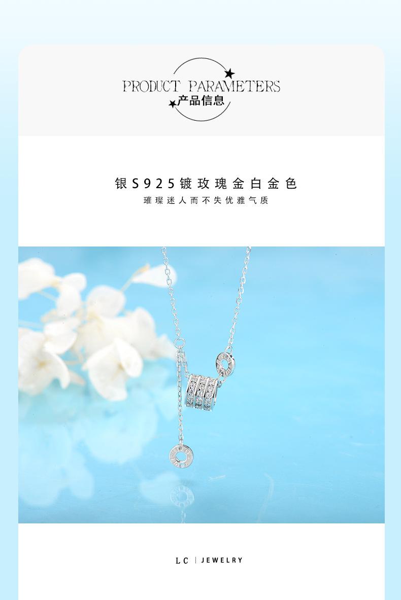 Product Introduction of Bán Hàng Thời Trang S925 Vòng Cổ Đính Kim Cương Eo Thon Màu Bạc Mặt Dây Chuyền Cao Cấp dễ phối đồ Cho Nữ Vòng Cổ Thời Trang Quà Tặng Cho Bạn Gái 3