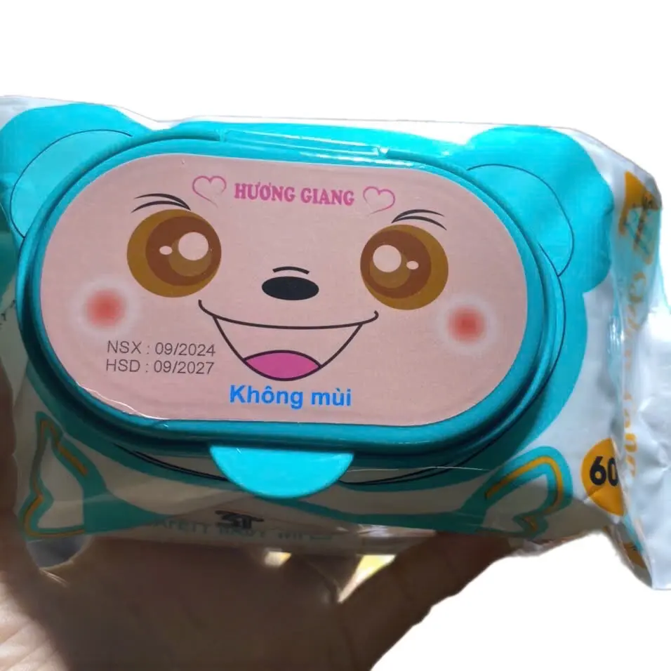 Combo 10 bịch khăn ướt baby wipers kích thước 18x23  không mùi trẻ sơ sinh xài được Cho Bé Voi