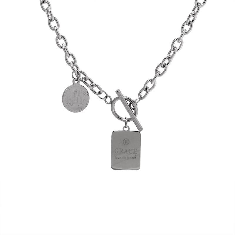 Product Introduction of Titanium Steel No Fading Coin Necklace Female Summer New Trendy Ins Hip Hop Cold Style 7