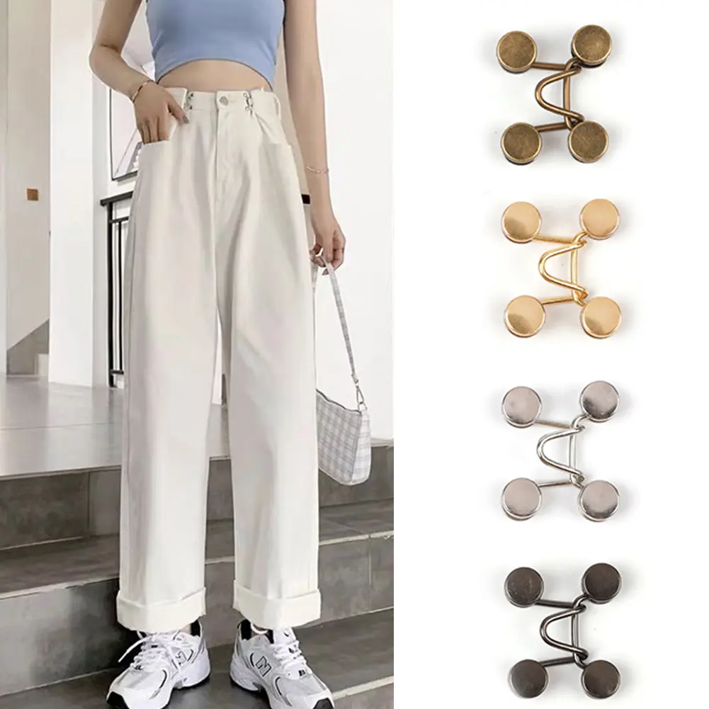 Women Collect Waist Button Pants Wind Buckle Waist Change Adjustable Disassembly Avoid Collect Waist Jean Button #426294