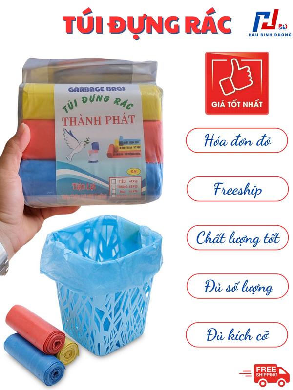 1kg Túi đựng rác tự phân hủy loại tốt, Túi rác sinh học Kitchen 1