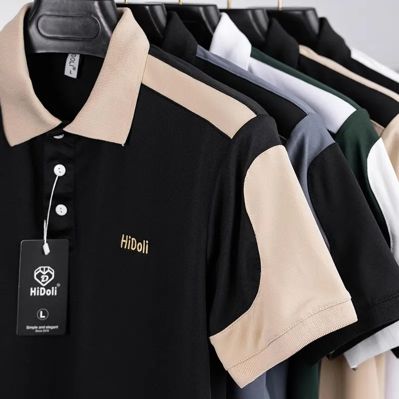 Áo thun polo nam cao cấp phối màu vai siêu đẹp co dãn 4 chiều dày dặn 6