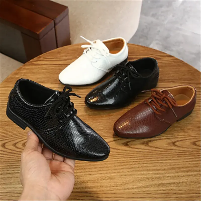Giày Da Cho Trẻ Em, Cho Bé Trai Và Bé Gái, Giày Oxford Trang Trọng, Thời Trang, Có Ren, Thích Hợp Cho Trang Phục Thường Ngày Và Đám Cưới, Giày Da Moccasins 0