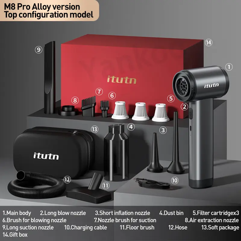 Itutn Cordless Car Vacuum Cleaner M8-Pro Alloy Version（S5）Alloy