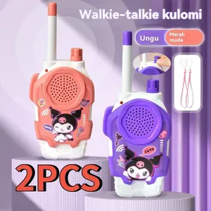 【COD】2PCS Walkie talkie Kuromi untuk anak-anak 500-800m pager percakapan nirkabel jarak jauh satu lawan satu mainan edukasi interaktif untuk orang tua dan anak Control Remote Mic Mainan Anak-anak