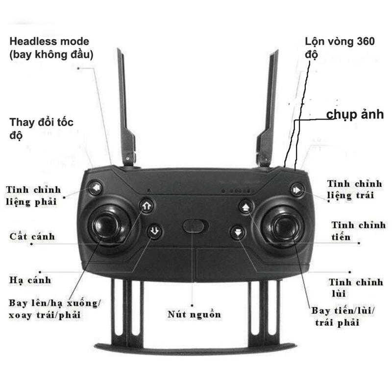 Máy Bay Điều Khiển Từ Xa Flycam E88 PRO tập bay trải nghiệm Drone Camera Chụp Ảnh Đèn 3