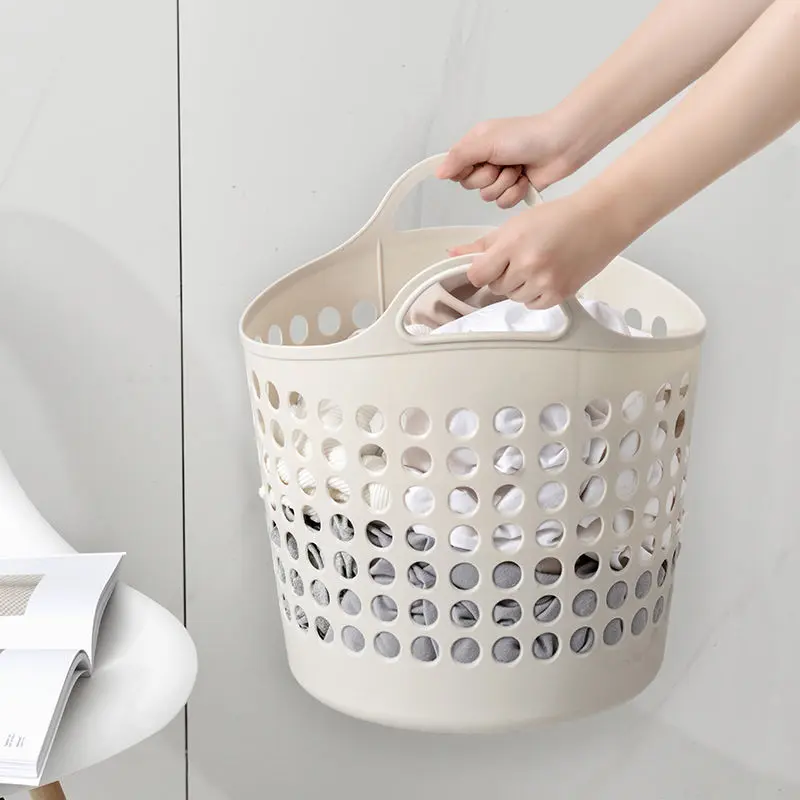 Giỏ Đựng Quần Áo Bẩn, Gấp Gọn, Thoáng Khí, Thiết Kế Rỗng Phong Cách Bắc Âu, Thích Hợp Sử Dụng Trong Gia Đình Và Phòng Tắm, Thích Hợp Cho Quần Dài Xếp Nếp, Giỏ Đựng Đồ, Kiểu Chèn Rổ 7