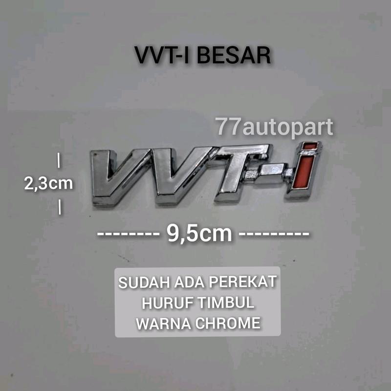 emblem tulisan vvti besar untuk innova fortuner dll 0