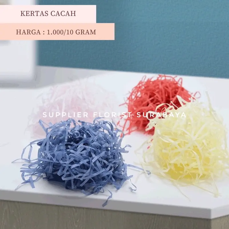 KERTAS CACAH KERTAS SERUT SHREDDED PAPER ISIAN HAMPER HAMPERS KERTAS SUWIR ISIAN FILLER GIFT BOX PARCEL KERTAS PACKING UNTUK BUAH BUAHAN SOUVENIR 1