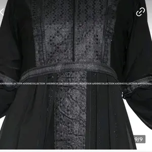 abaya turkey Hitam Putih