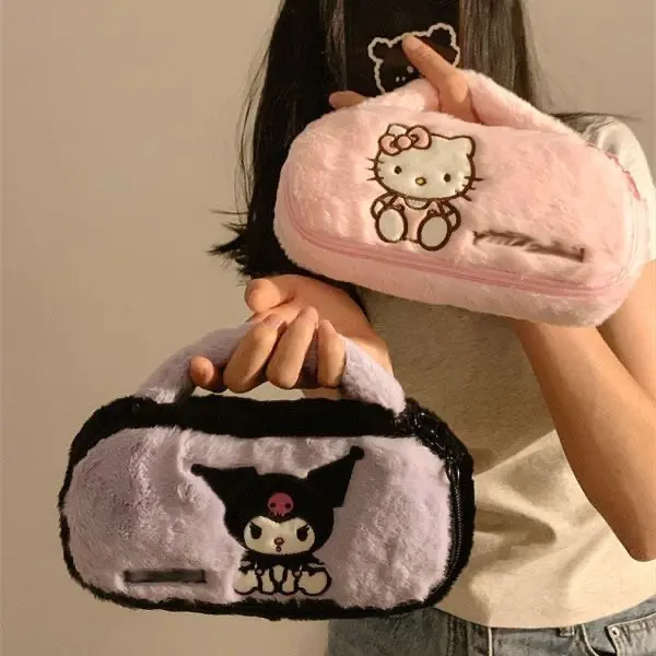 Sanrio Pochacco Kuromi Pencil Case My Melody Cinnamoroll Plush