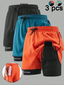 Shorts de gimnasio 2 en 1 de doble capa para hombre, cómodos y transpirables de secado rápido, ropa deportiva casual para hombre para entrenamiento en gimnasio y correr